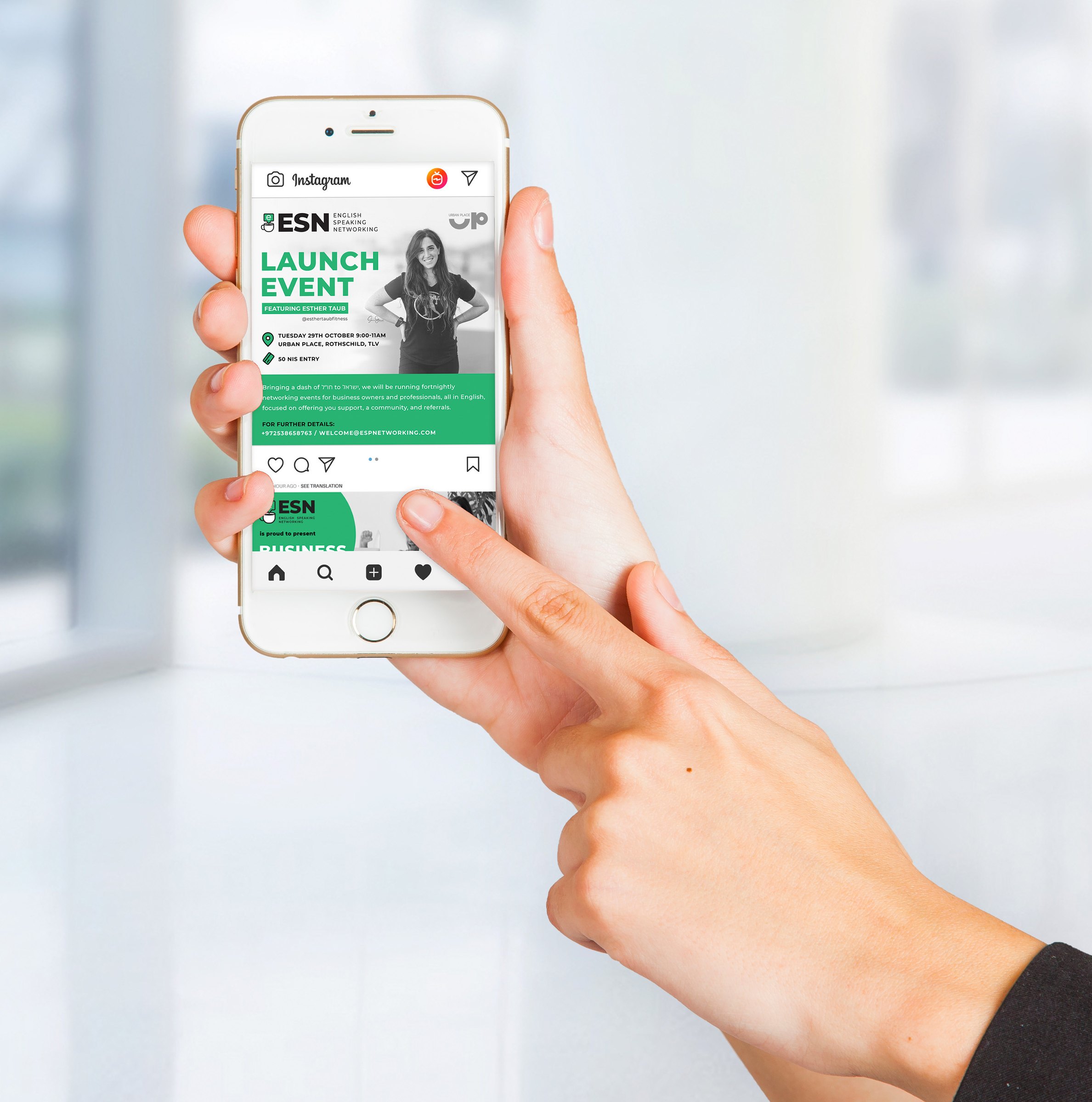 English Speaking Networking brand identity applied